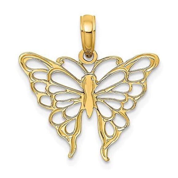 10K Yellow Gold Butterfly Charm